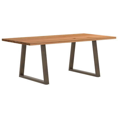 Eettafel rechthoekig 200x100x74 cm massief eikenhout lichtbruin
