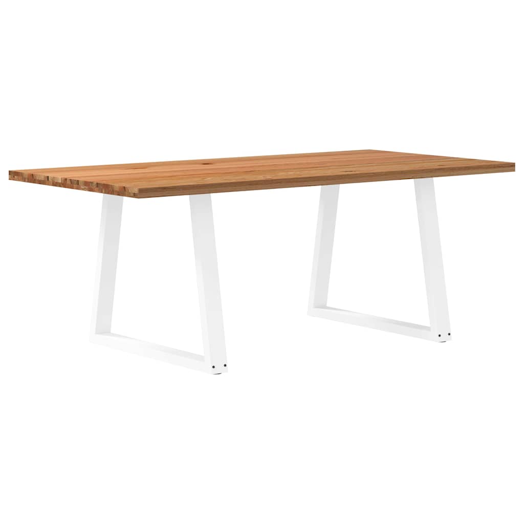 Eettafel rechthoekig 200x100x74 cm massief eikenhout lichtbruin
