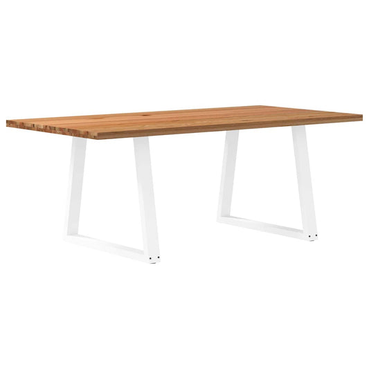 Eettafel rechthoekig 200x100x74 cm massief eikenhout lichtbruin