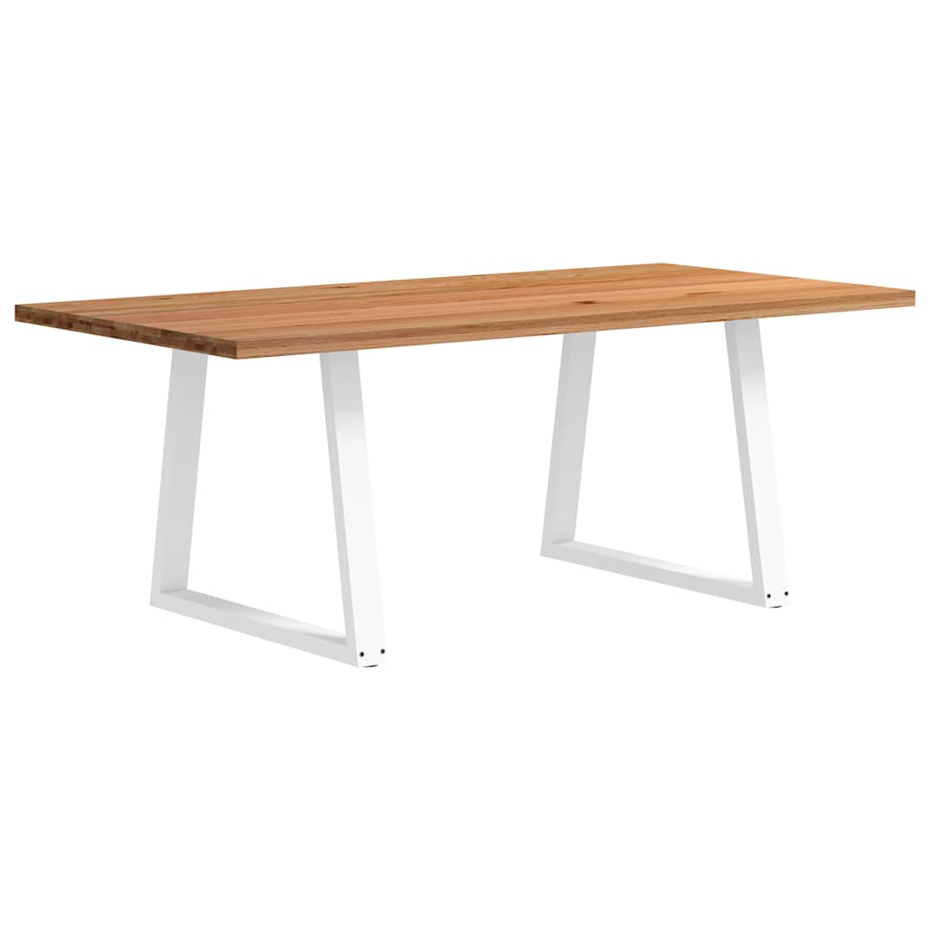 Eettafel rechthoekig 200x100x74 cm massief eikenhout lichtbruin