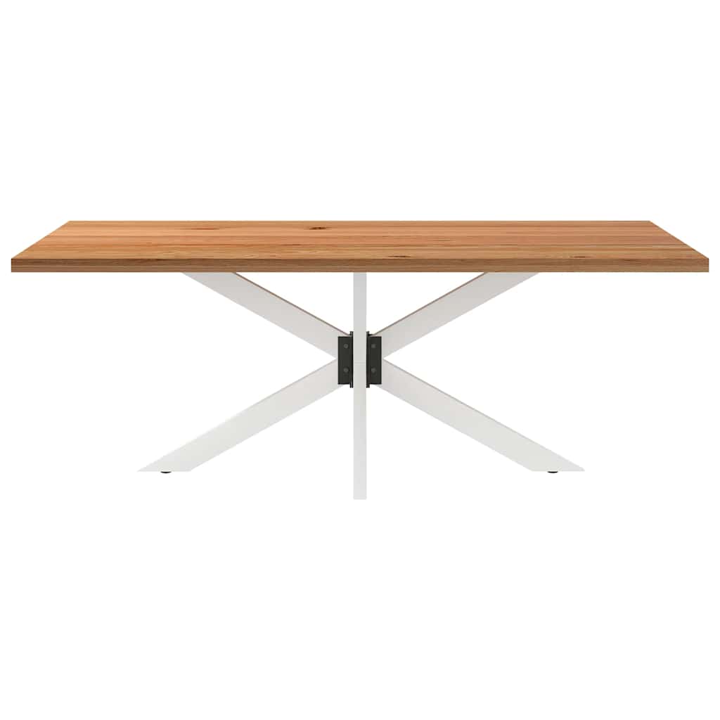 Eettafel rechthoekig 200x100x74 cm massief eikenhout lichtbruin