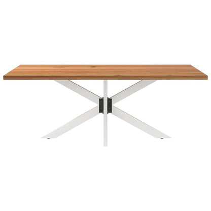 Eettafel rechthoekig 200x100x74 cm massief eikenhout lichtbruin