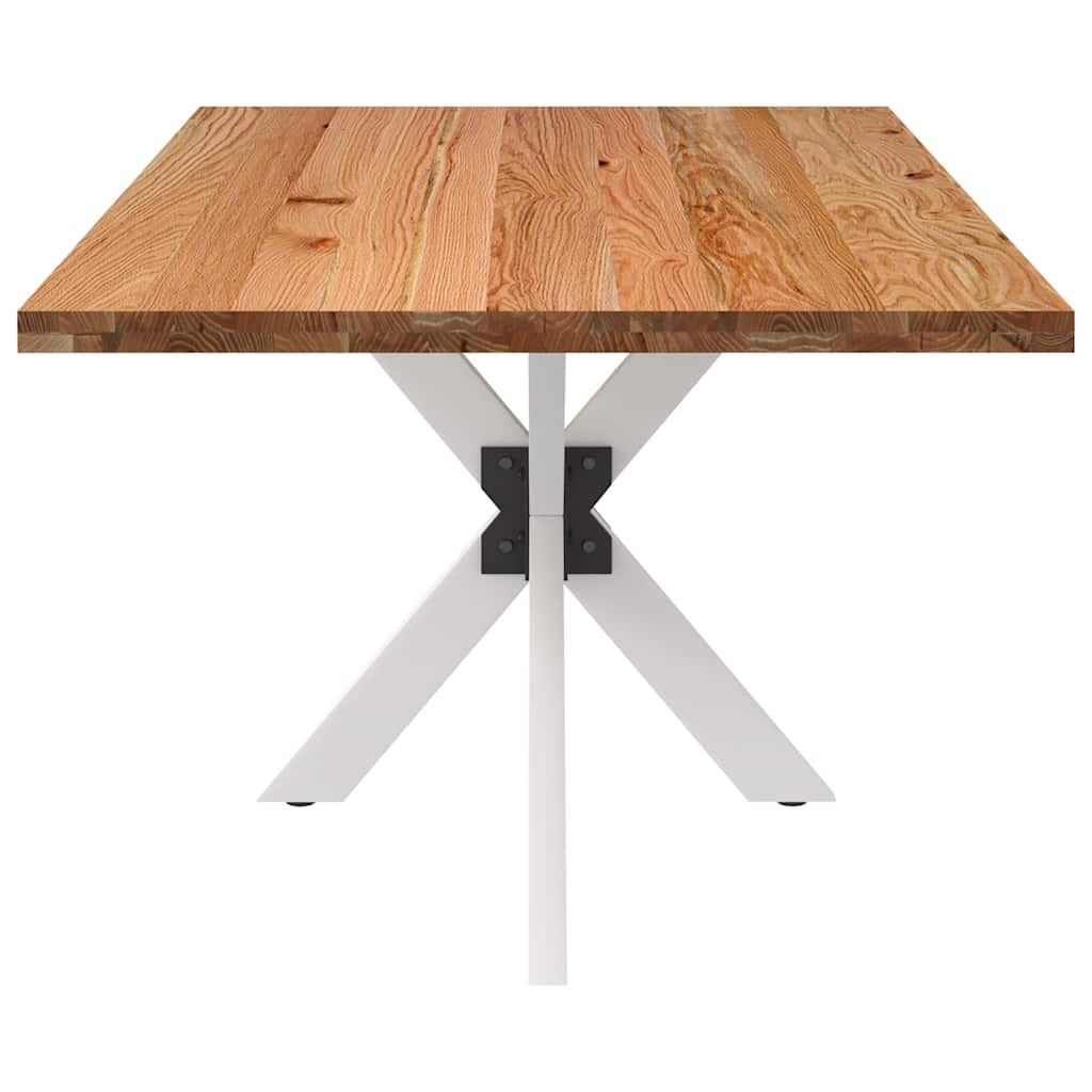 Eettafel rechthoekig 200x100x74 cm massief eikenhout lichtbruin