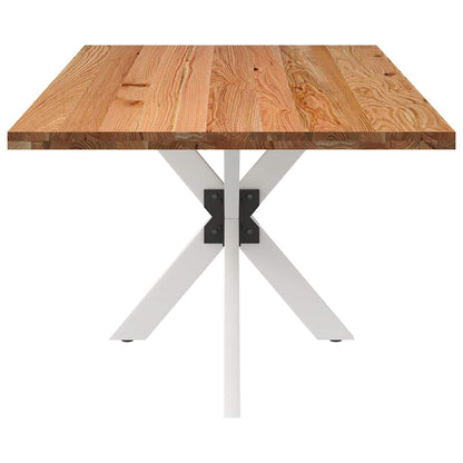 Eettafel rechthoekig 200x100x74 cm massief eikenhout lichtbruin