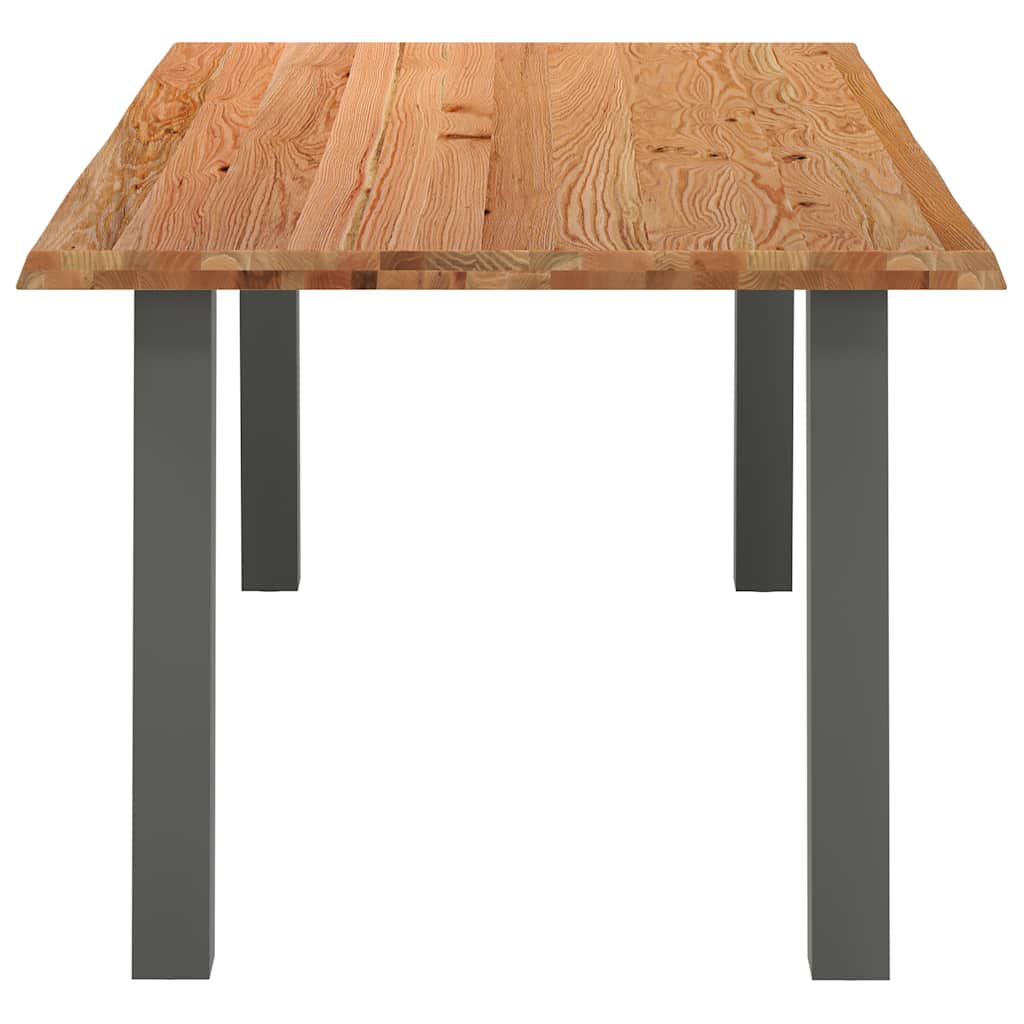 Eettafel met natuurlijke rand massief eikenhout rechthoekig