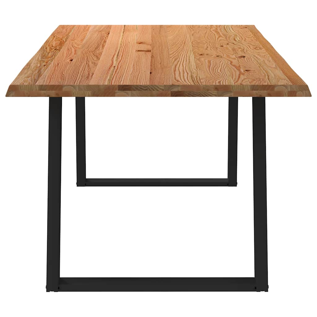 Eettafel met natuurlijke rand massief eikenhout rechthoekig