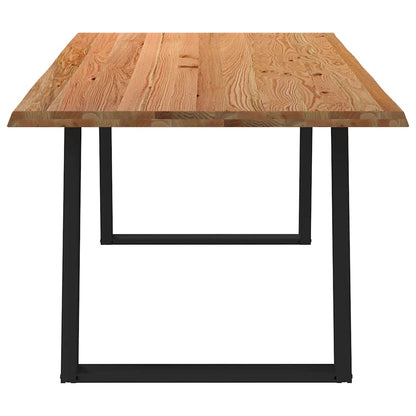 Eettafel met natuurlijke rand massief eikenhout rechthoekig