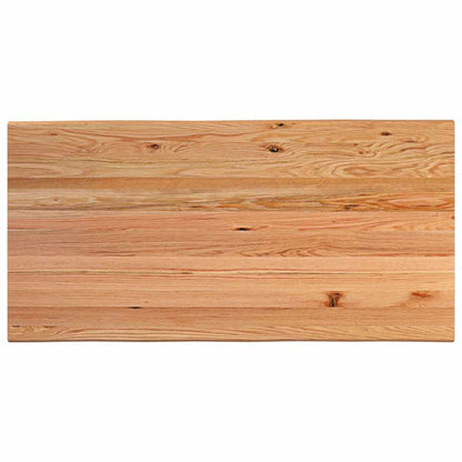 Eettafel met natuurlijke rand massief eikenhout rechthoekig