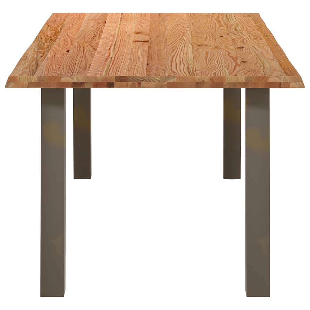 Eettafel met natuurlijke rand massief eikenhout rechthoekig