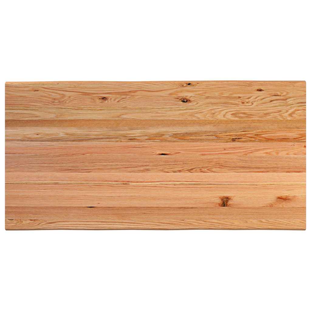 Eettafel met natuurlijke rand massief eikenhout rechthoekig