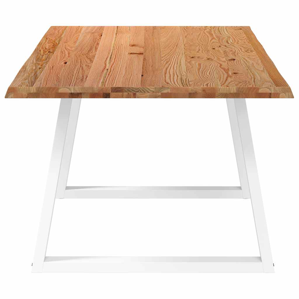 Eettafel met natuurlijke rand 200x100x74 cm massief eikenhout