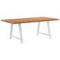 Eettafel met natuurlijke rand massief eikenhout rechthoekig