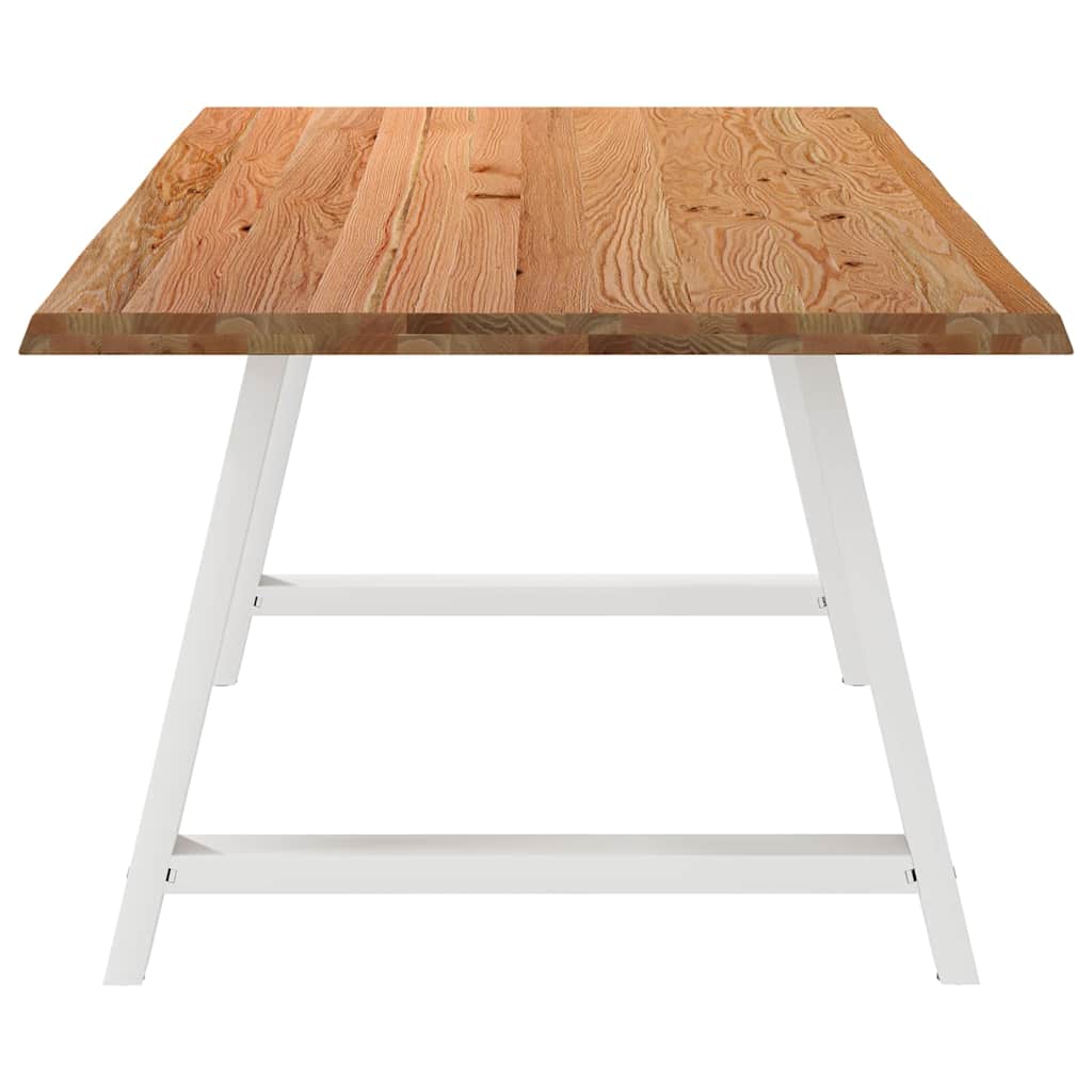 Eettafel met natuurlijke rand massief eikenhout rechthoekig
