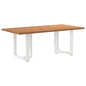 Eettafel met natuurlijke rand massief eikenhout rechthoekig