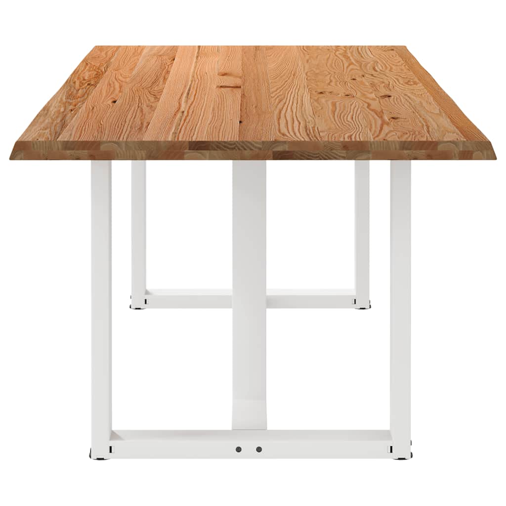 Eettafel met natuurlijke rand massief eikenhout rechthoekig
