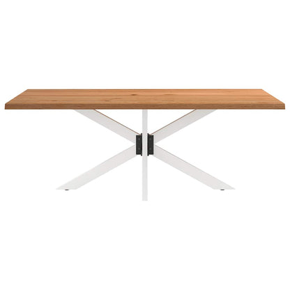 Eettafel met natuurlijke rand massief eikenhout rechthoekig