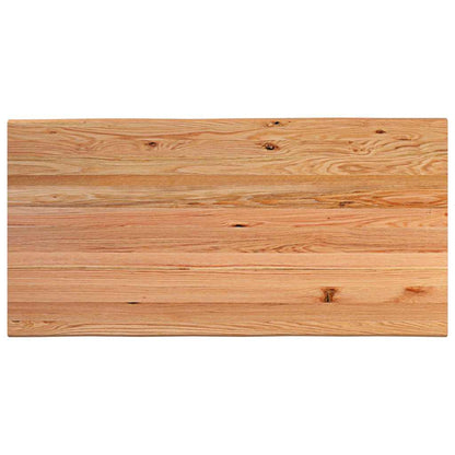 Eettafel met natuurlijke rand massief eikenhout rechthoekig