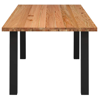 Eettafel rechthoekig 240x100x74 cm massief eikenhout lichtbruin