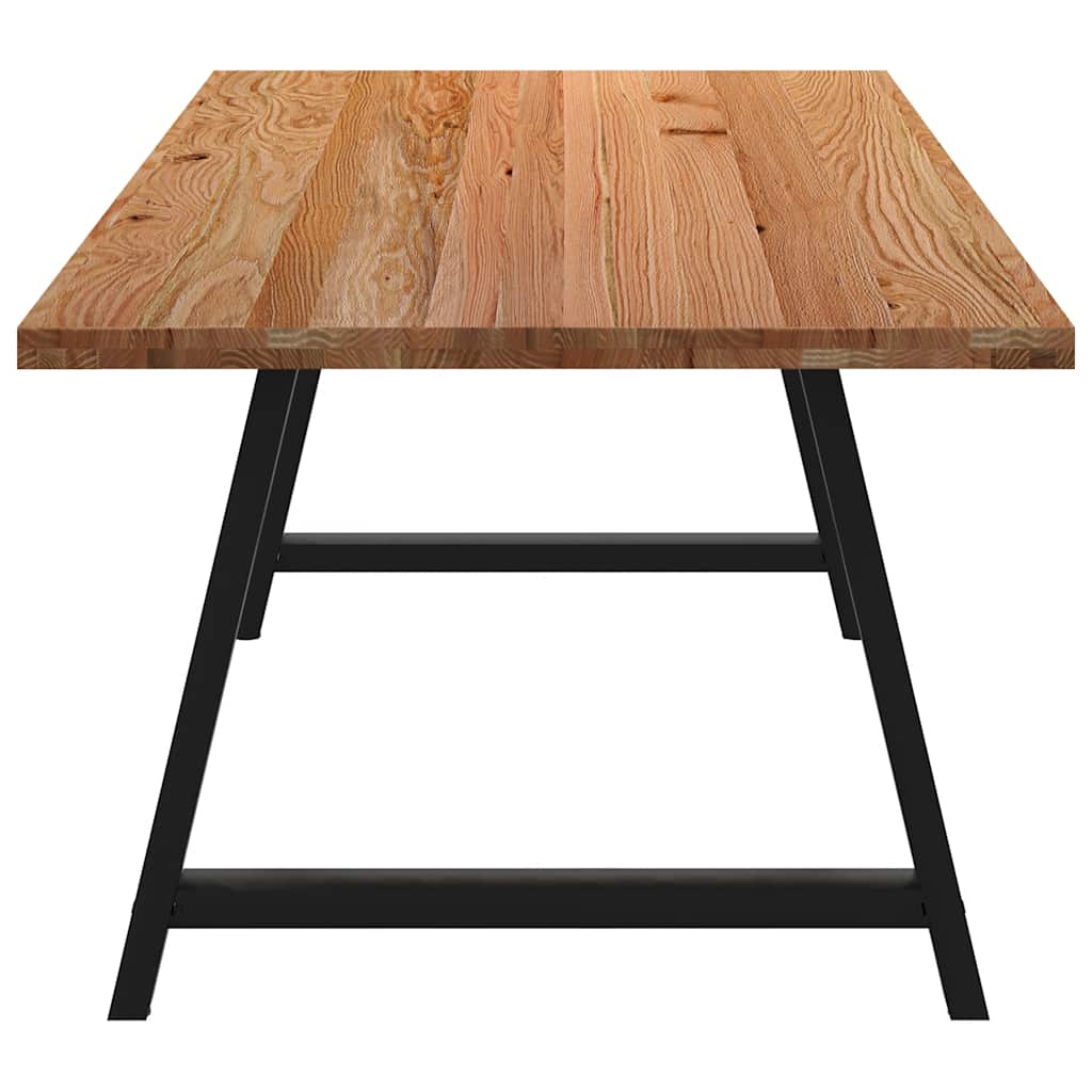 Eettafel rechthoekig 240x100x74 cm massief eikenhout lichtbruin