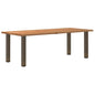 Eettafel rechthoekig 240x100x74 cm massief eikenhout lichtbruin