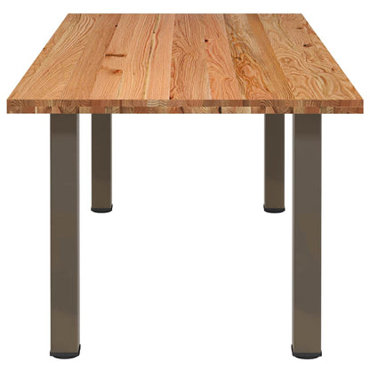 Eettafel rechthoekig 240x100x74 cm massief eikenhout lichtbruin