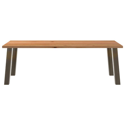 Eettafel rechthoekig 240x100x74 cm massief eikenhout lichtbruin