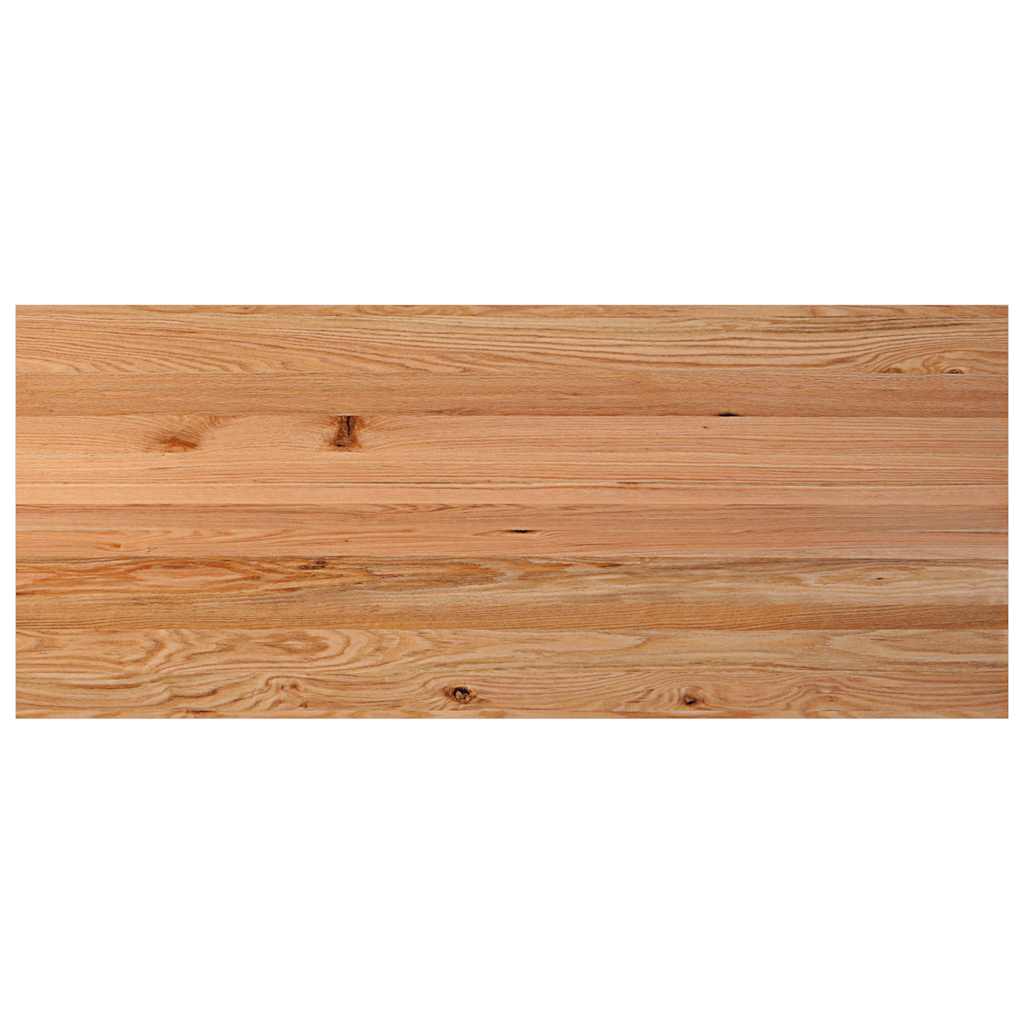Eettafel rechthoekig 240x100x74 cm massief eikenhout lichtbruin