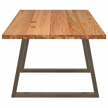 Eettafel rechthoekig 240x100x74 cm massief eikenhout lichtbruin