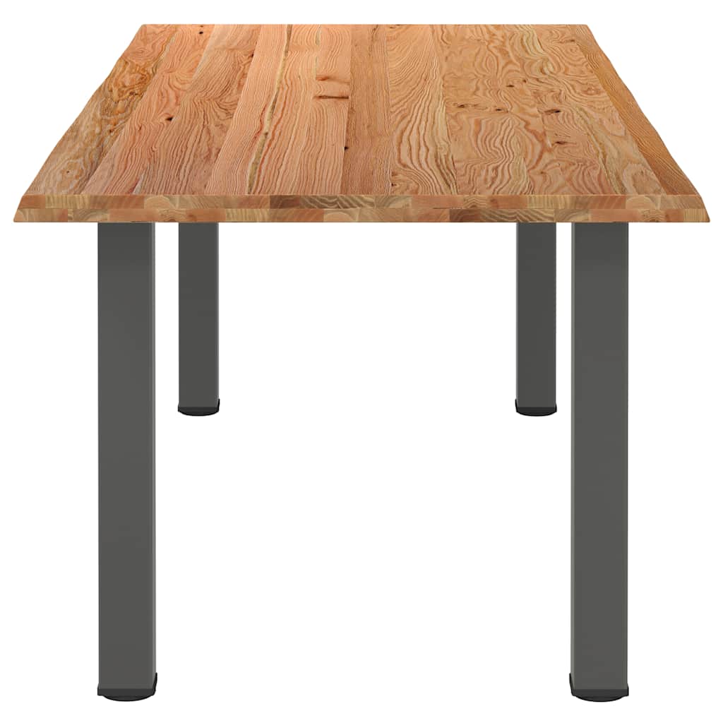 Eettafel rechthoekig 240x100x74 cm massief eikenhout lichtbruin