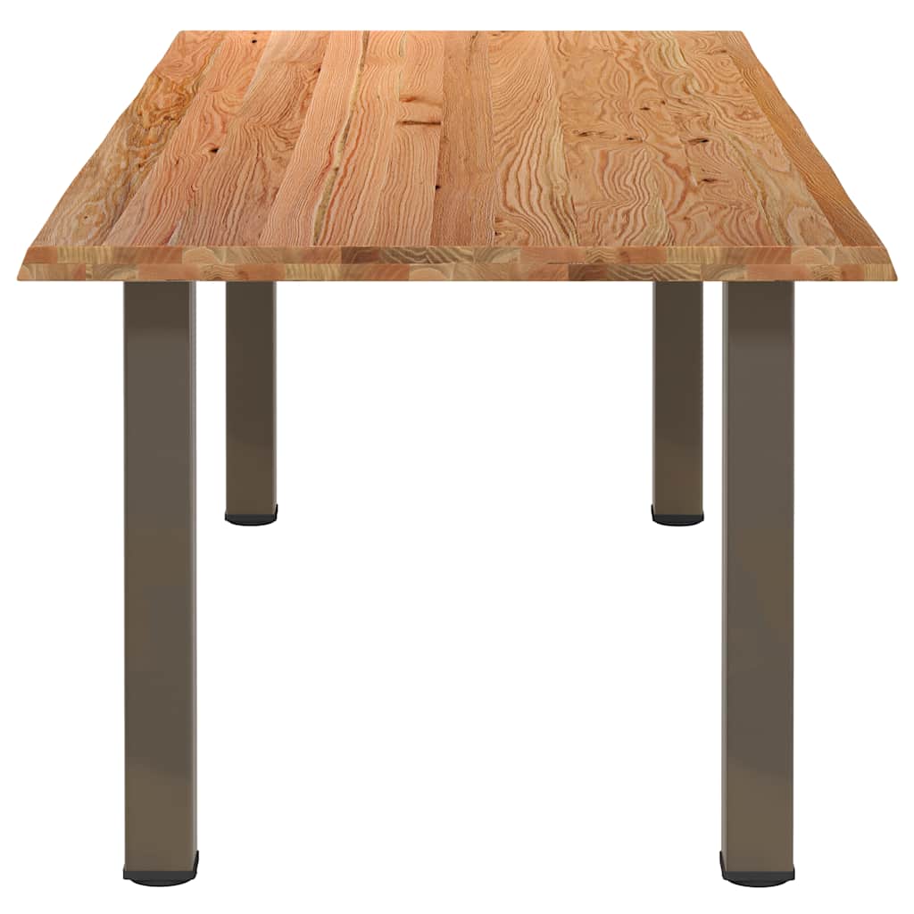 Eettafel rechthoekig 240x100x74 cm massief eikenhout lichtbruin