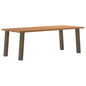 Eettafel rechthoekig 240x100x74 cm massief eikenhout lichtbruin