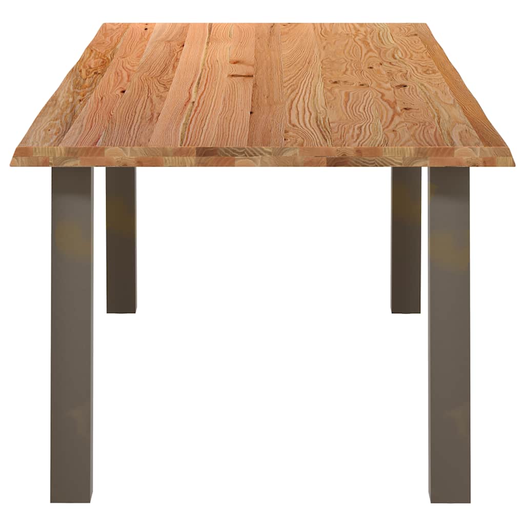 Eettafel rechthoekig 240x100x74 cm massief eikenhout lichtbruin