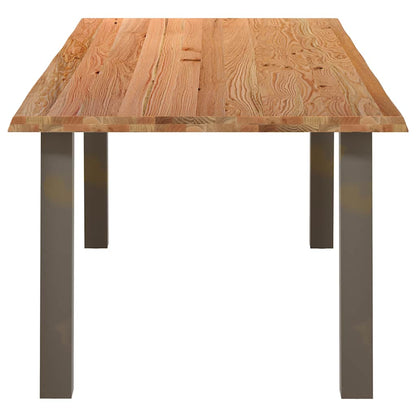 Eettafel rechthoekig 240x100x74 cm massief eikenhout lichtbruin