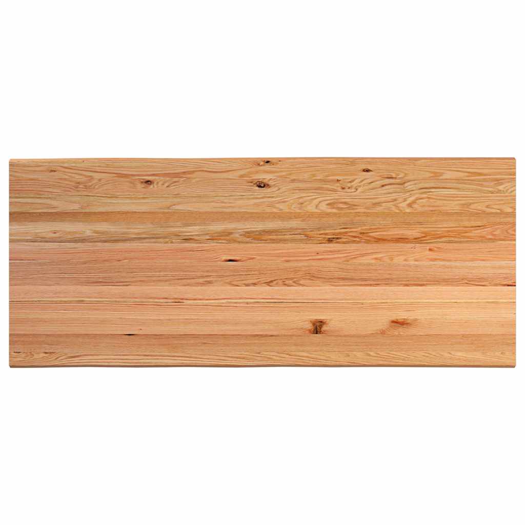 Eettafel met natuurlijke rand 240x100x74 cm massief eikenhout