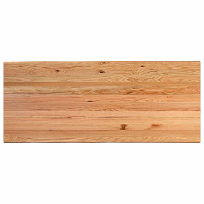 Eettafel met natuurlijke rand 240x100x74 cm massief eikenhout