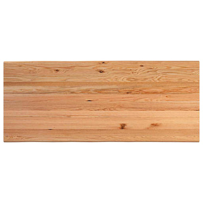 Eettafel met natuurlijke rand 240x100x74 cm massief eikenhout