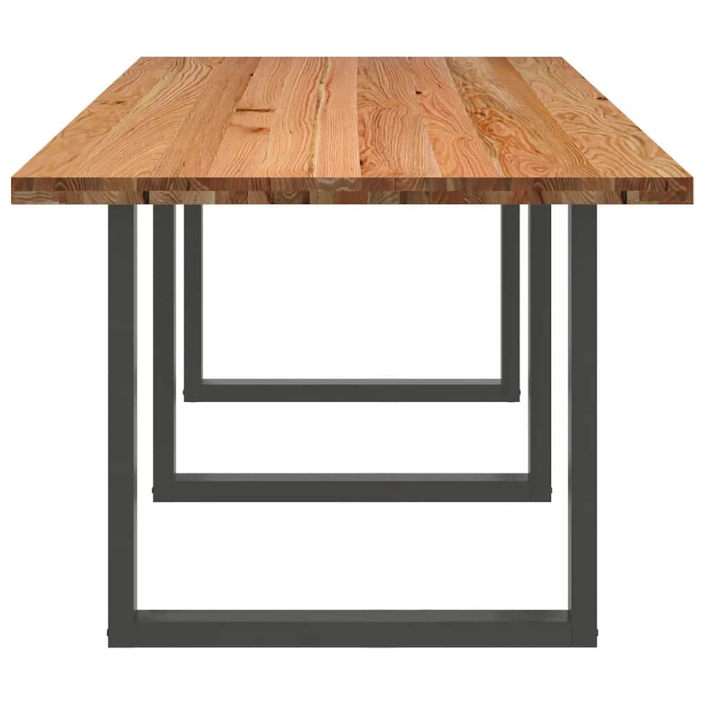 Eettafel rechthoekig 280x100x74 cm massief eikenhout lichtbruin