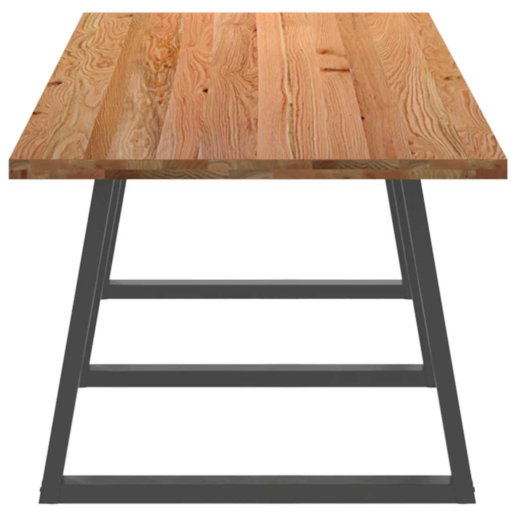 Eettafel rechthoekig 280x100x74 cm massief eikenhout lichtbruin