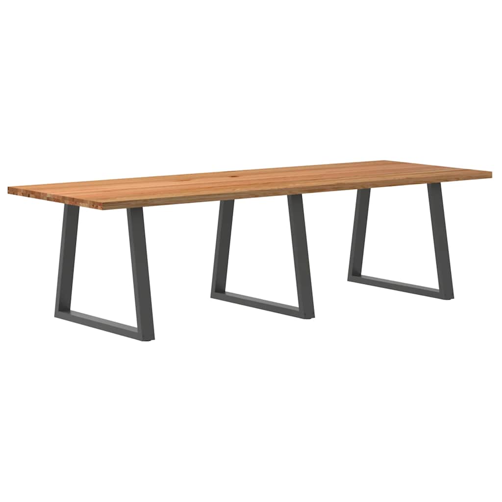 Eettafel rechthoekig 280x100x74 cm massief eikenhout lichtbruin