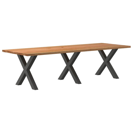 Eettafel rechthoekig 280x100x74 cm massief eikenhout lichtbruin