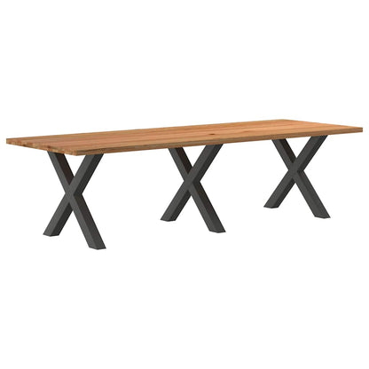 Eettafel rechthoekig 280x100x74 cm massief eikenhout lichtbruin