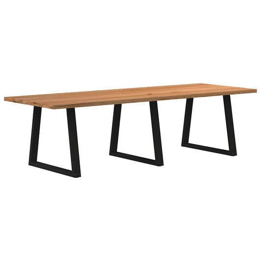 Eettafel rechthoekig 280x100x74 cm massief eikenhout lichtbruin