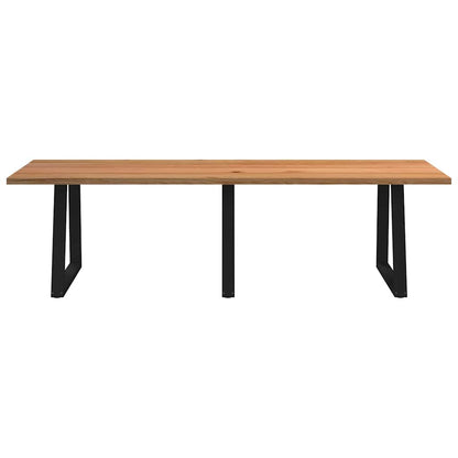 Eettafel rechthoekig 280x100x74 cm massief eikenhout lichtbruin