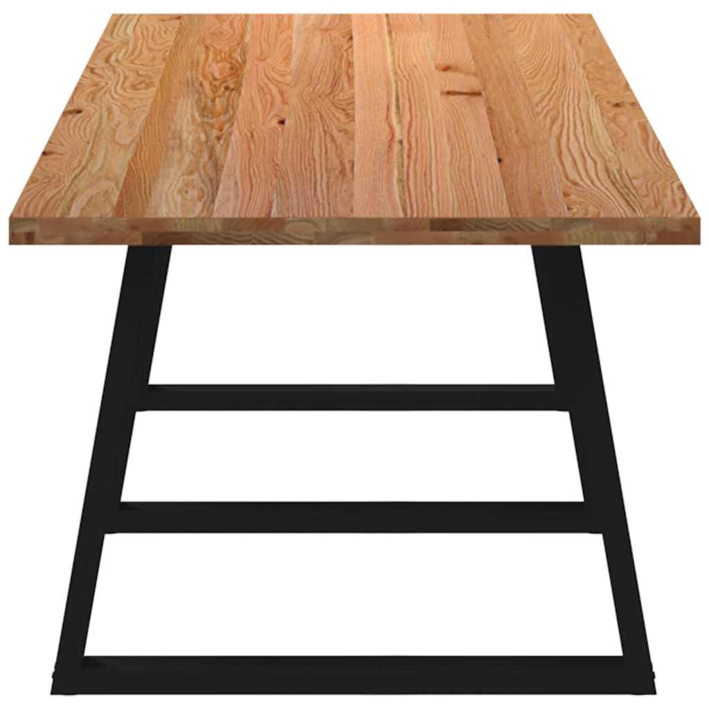 Eettafel rechthoekig 280x100x74 cm massief eikenhout lichtbruin