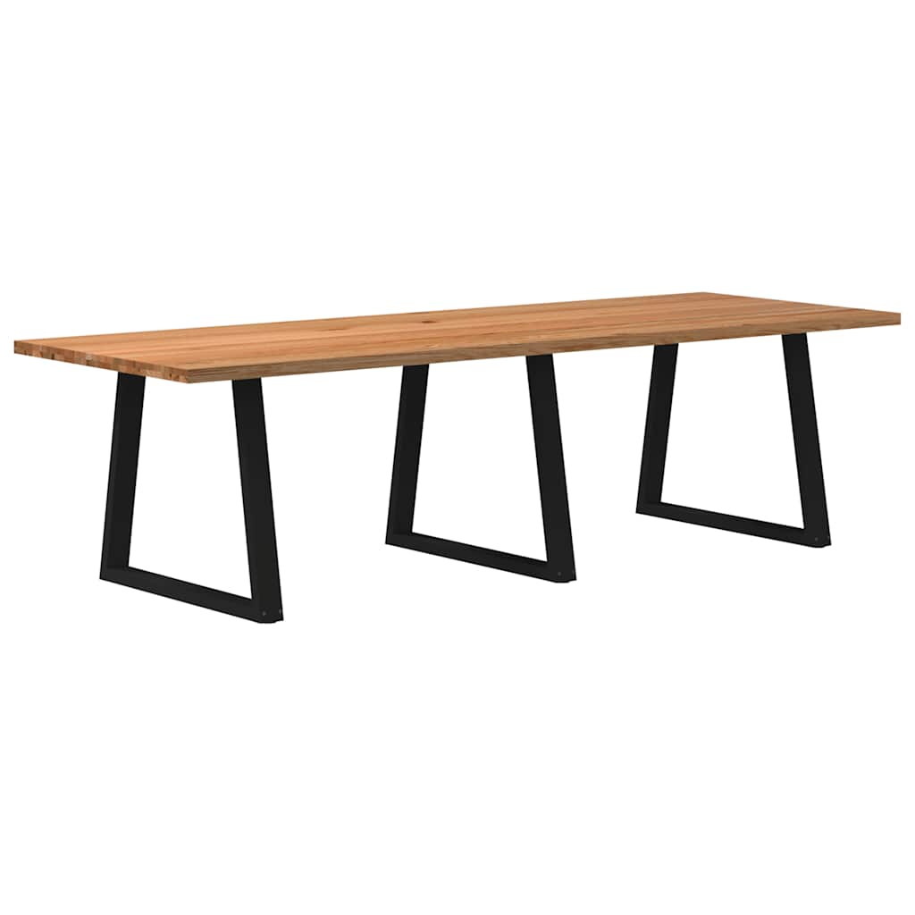 Eettafel rechthoekig 280x100x74 cm massief eikenhout lichtbruin