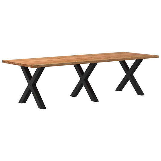 Eettafel rechthoekig 280x100x74 cm massief eikenhout lichtbruin