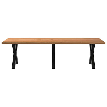 Eettafel rechthoekig 280x100x74 cm massief eikenhout lichtbruin