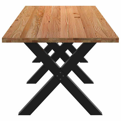 Eettafel rechthoekig 280x100x74 cm massief eikenhout lichtbruin