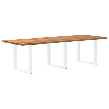 Eettafel rechthoekig 280x100x74 cm massief eikenhout lichtbruin
