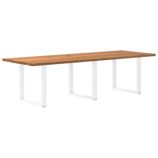 Eettafel rechthoekig 280x100x74 cm massief eikenhout lichtbruin